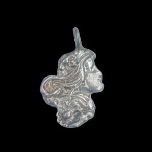 Vintage Sterling Silver Pendant - Art Nouveau Style